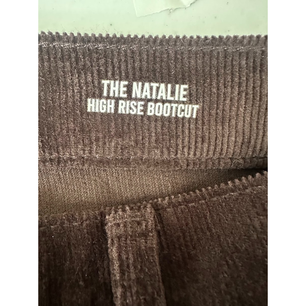Kensie Jeans The Natalie High Rise Boot Cut Corduroy Pants Size 6 /28 Dark Brown - Picture 7 of 12